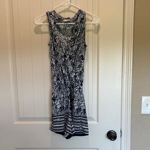 Max Studio Blue Floral Romper